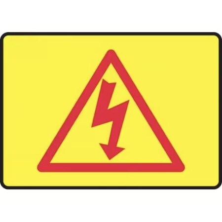 Accuform HIGH VOLTAGE AND HAZARD SIGN 10 in  X MELC535XV